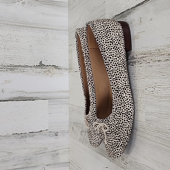 Madewell The Adelle ballet flat Spot Dot Calf Hair tan brown Dried Flax Size 9 - Picture 1 of 9